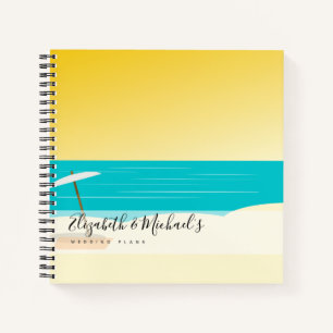 Budget Wedding Planner Personalised Trendy Modern Notebook