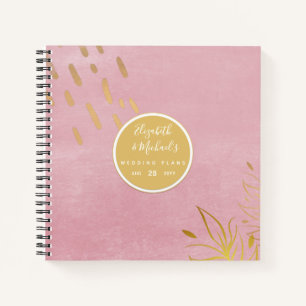 Budget Wedding Planner Personalised Trendy Modern Notebook