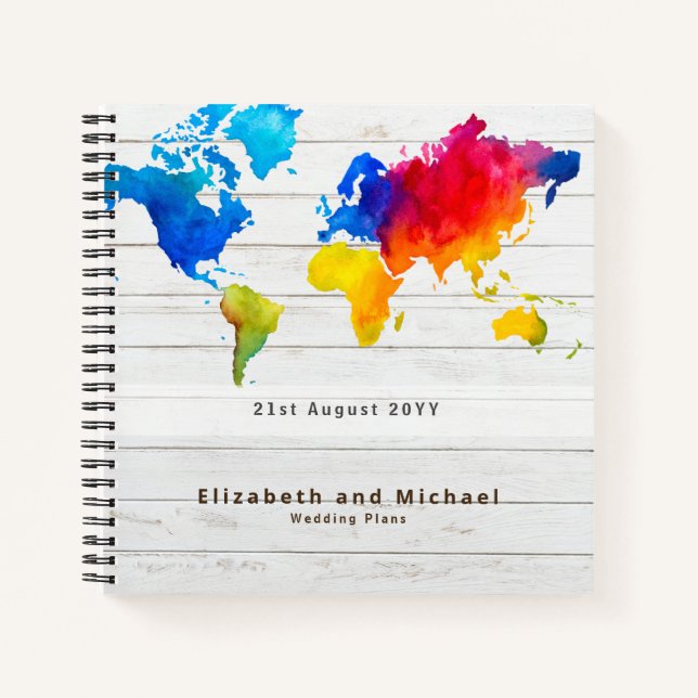 Budget WEDDING PLANS Custom Planning Notebook (Front)