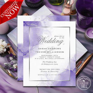 Budget Wedding Rainbow Violet Silver Abstract