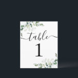 BUDGET Wedding Reception Eucalyptus Table Number<br><div class="desc">This elegant eucalyptus table card forms part of a co-ordinated wedding suite which is available in our store. Use the personalisation form to create the numbers you need.</div>