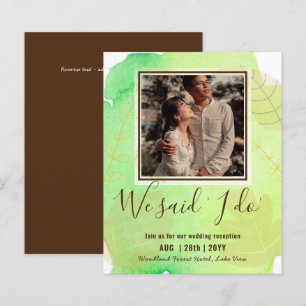 BUDGET Wedding Reception Invite With Couple PHOTO