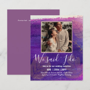 BUDGET Wedding Reception Invite With Couple PHOTO