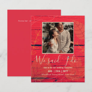 BUDGET Wedding Reception Invite With Couple PHOTO