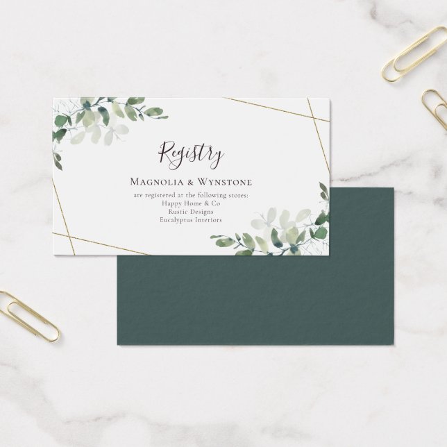 BUDGET Wedding Registry Eucalyptus Enclosure Card (Office)