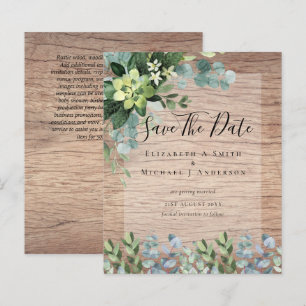 BUDGET WEDDING SAVE DATES - GREENERY Eucalyptus