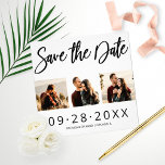 Budget Wedding Save The Date 3 Photo Collage<br><div class="desc">PLEASE NOTE: This budget save the date not include envelopes,  can be transfer to 5x7 invitations or postcards.</div>