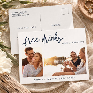 Budget Wedding Save the Date Invitation Postcard