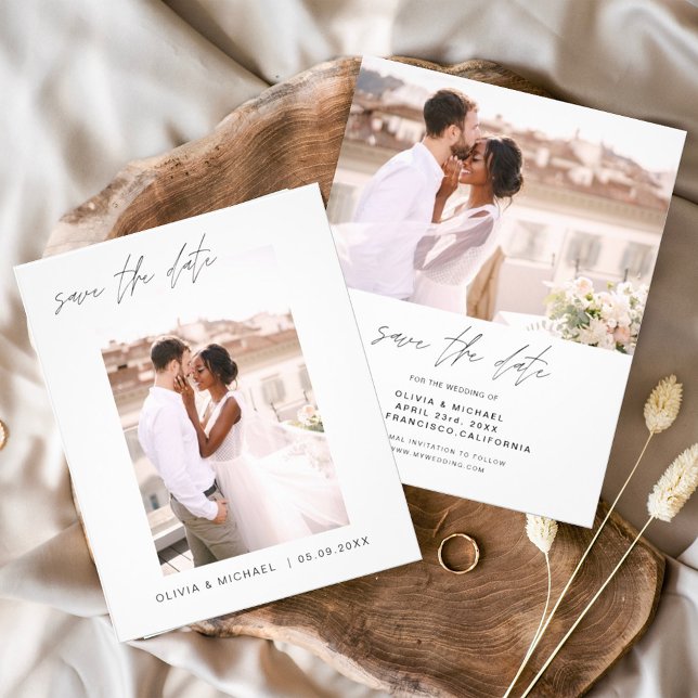Budget Wedding Save the Date Photo Minimalist Flye Flyer (Creator Uploaded)
