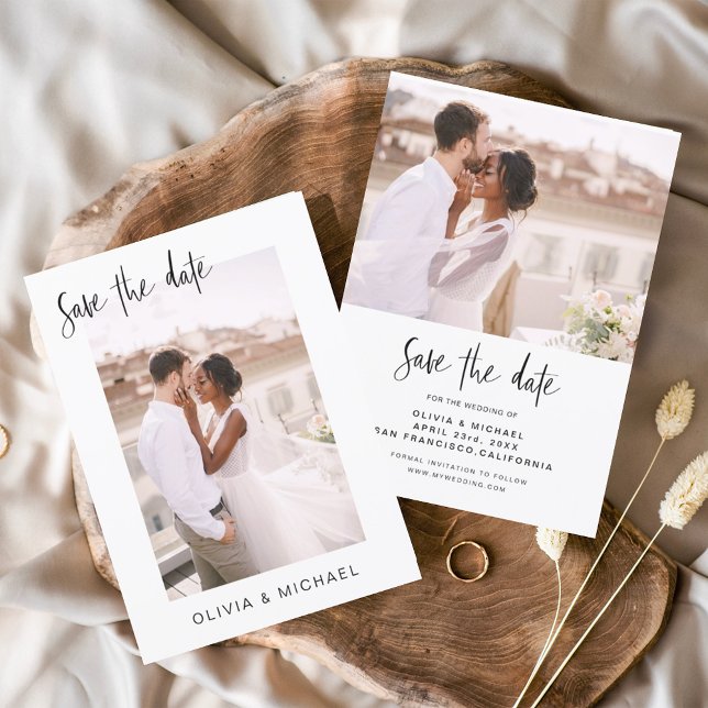 Budget Wedding Save the Date Photo Minimalist Flye Flyer (Creator Uploaded)