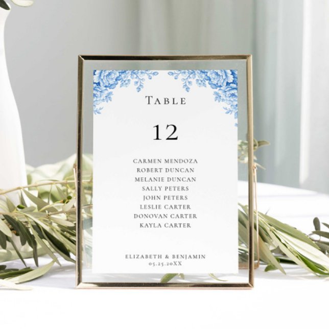 Budget Wedding Seating Chart Table Chinoiserie (Creator Uploaded)