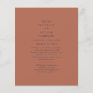 BUDGET Wedding Terracotta Monochrome Flyer