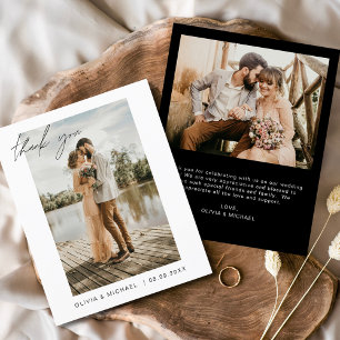 Budget Wedding Thank You Cards Photo Minimalist