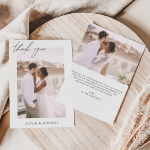 Budget Wedding Thank You Photo Minimalist Flyer