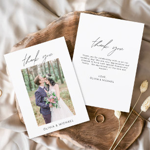 Budget Wedding Thank You Photo Minimalist Flyer