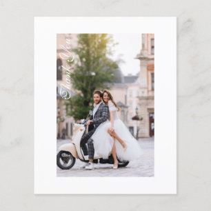 Budget Wedding Thank You Photo Modern Elegant Flyer