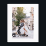 Budget Wedding Thank You Photo Modern Elegant Flyer<br><div class="desc">Budget Wedding Thank You Photo Modern Simple Elegant Calligraphy Script Card features the elegant text "Thank You" in modern black hand lettered calligraphy script typography on the front with your personalised message on the reverse. Personalise your Wedding Thank You Cards by editing the text in the text boxes provided. Designed...</div>