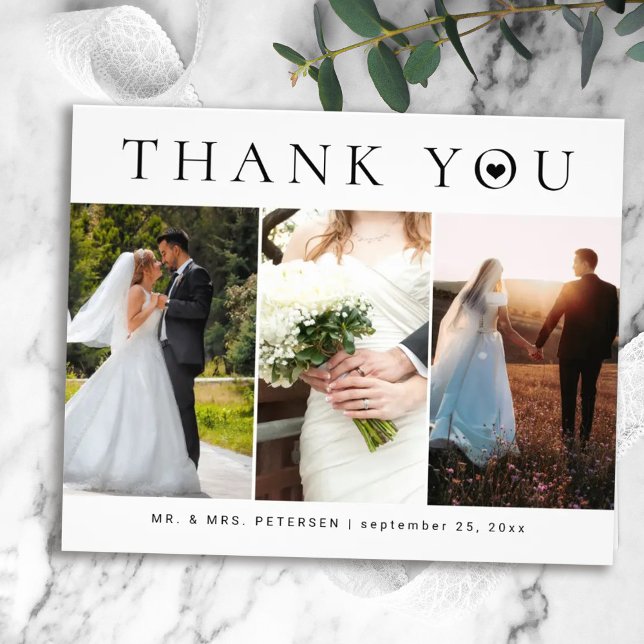 Budget wedding thank you photo typography flyer (Creator Uploaded)