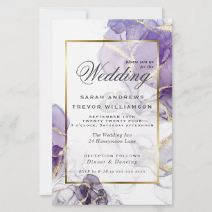Budget Wedding Wild Wisteria Abstract Fluid Ink
