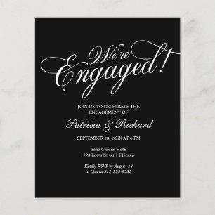Budget We're Engaged Engagement Party Invitation