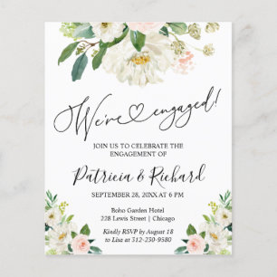 Budget We're Engaged Engagement Party Invitation