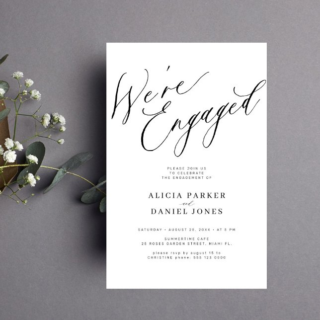 Budget We're Engaged engagement party invitation (Creator Uploaded)