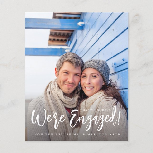 Budget  We're Engaged Minimalist V Photo 2 Flyer (Front)