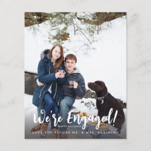 Budget We're Engaged Minimalist V Photo Flyer