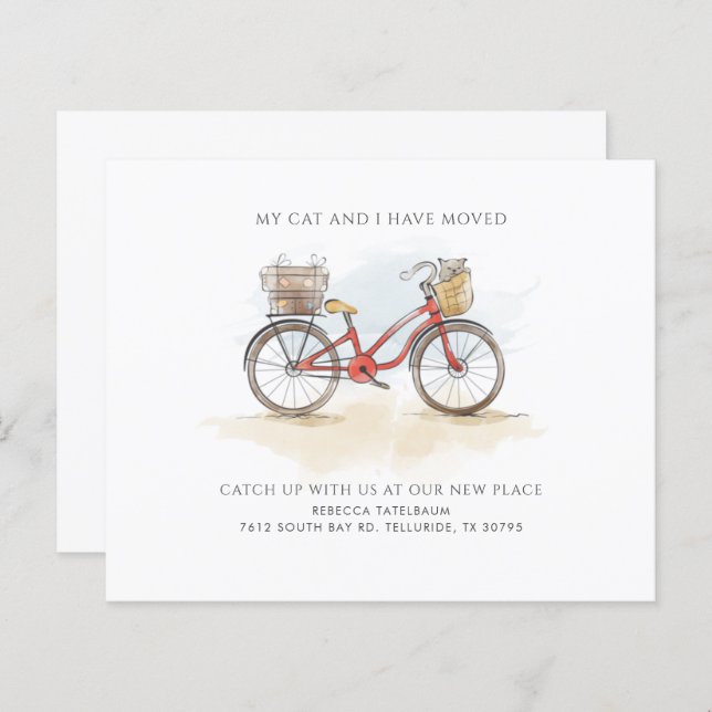 Budget We've Moved Bicycle Moving Announcement (Front/Back)