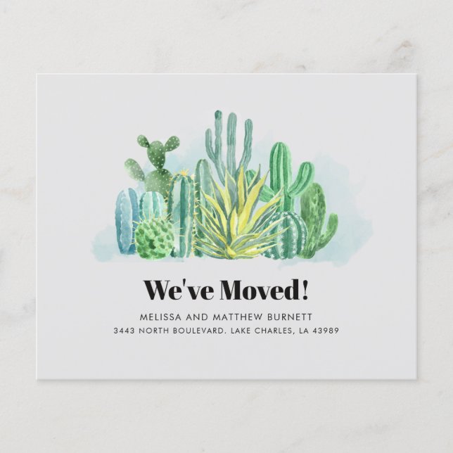 Budget We've Moved Botanical Moving Announcement Flyer (Front)