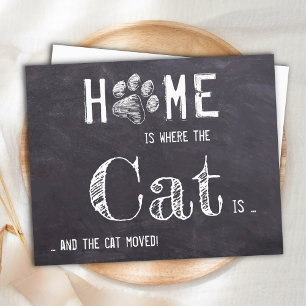 Budget We've Moved Cat Pet Moving Announcement