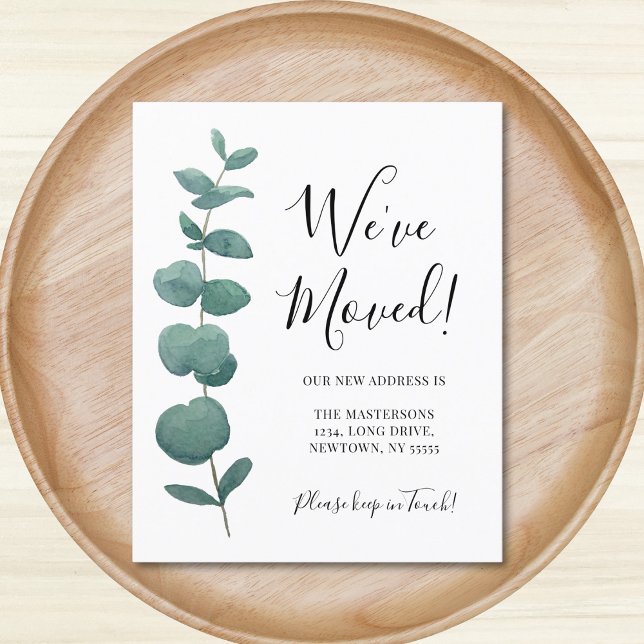 Budget We've Moved Change of Address Eucalyptus (Creator Uploaded)