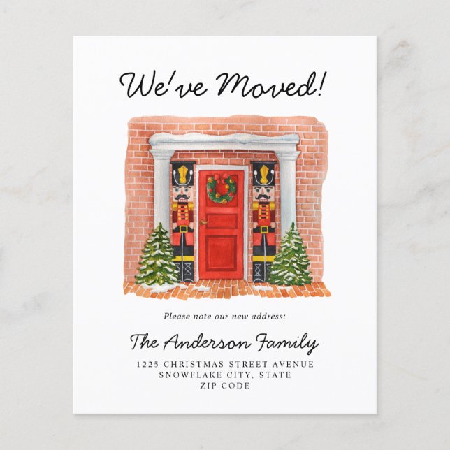 Budget We've Moved Door Nutcracker Holiday Moving (Front)