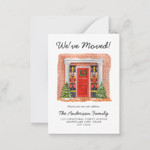 Budget We've Moved Door Nutcracker Holiday Moving Card