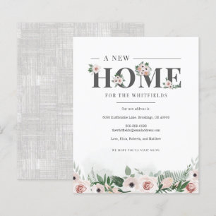 Budget We've Moved Floral Moving Announcement