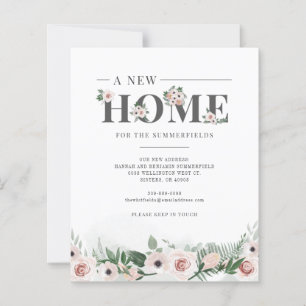 Budget We've Moved Floral Moving Announcement