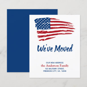 Budget We've Moved Patriotic American Flag Moving