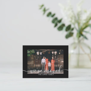 Budget We've Moved Photo Black Postcard