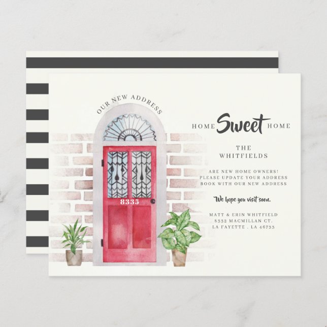 Budget We've Moved Watercolor Moving Announcement (Front/Back)