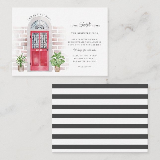 Budget Weve Moved Watercolor Moving Announcement (Front/Back)