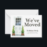Budget We've Moved White Door Plants Moving Card<br><div class="desc">Modern We've Moved Colonial Front Porch White Door Greenery Potted Plants New Home Change of Address Moving Announcement</div>
