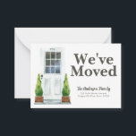 Budget We've Moved White Door Plants Moving Card<br><div class="desc">Modern We've Moved Colonial Front Porch White Door Greenery Potted Plants New Home Change of Address Moving Announcement</div>