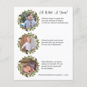 Budget What a Year Review Photo Holiday Card