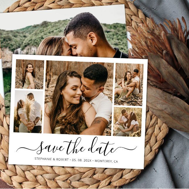 Budget Whimsical Calligraphy Photo Save The Date Flyer (Creator Uploaded)