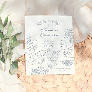 Budget Whimsical Hand Illustrated Bridal Shower