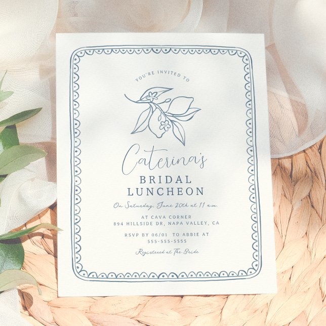 Budget Whimsical Lemon & Blue Bridal Shower (Creator Uploaded)