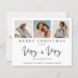 Budget Whimsical MRS & MRS Christmas Wedding Photo
