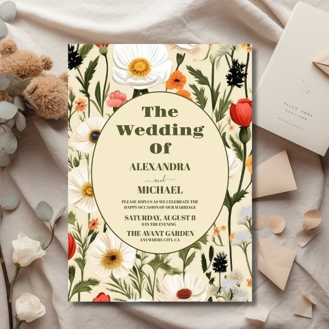 Budget Whimsical Wildflower Meadow Wedding Flyer (Creator Uploaded)