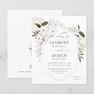 Budget White Boho Floral Wedding V3 LN