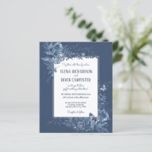 Budget White Dusty Blue Wildflower Floral Wedding